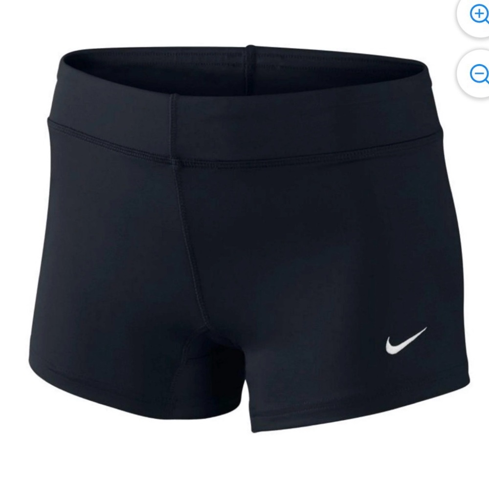 Nike Women's Black Performance Shorts with White Swoosh Medium NWT Dri-Fit Tech